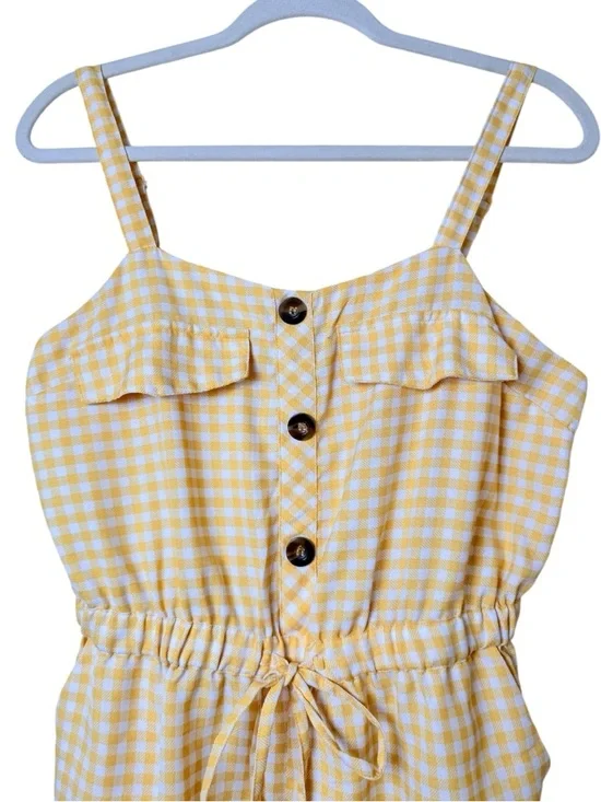 BLUSH Large Yellow and White Gingham Sundress - Picture 3 of 9